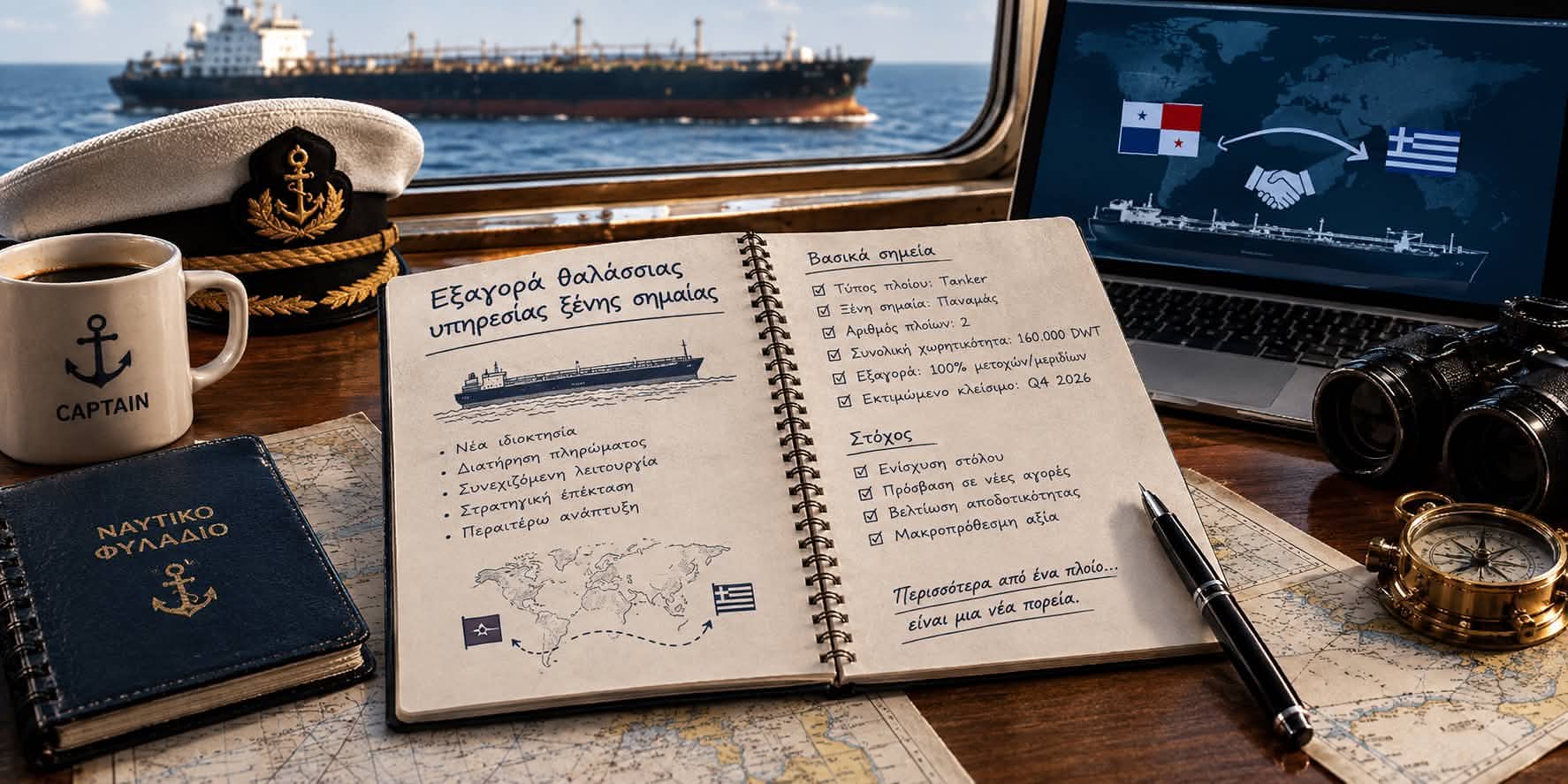 Εξαγορά θαλάσσιας υπηρεσίας ξένης σημαίας στο ΝΑΤ — certificate of service και μη συμβεβλημένο πλοίο