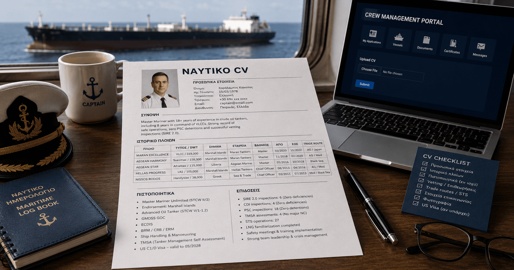 Ναυτικό CV 2026 — τι ζητούν οι ναυτιλιακές εταιρείες