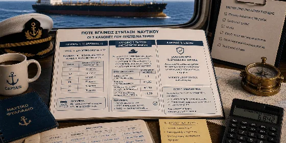 Πότε βγαίνεις σύνταξη ναυτικού — οι 3 κανόνες ΝΑΤ